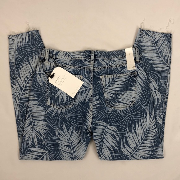 Current/Elliot Stiletto High Rise Palm Print Jeans - Picture 6 of 7
